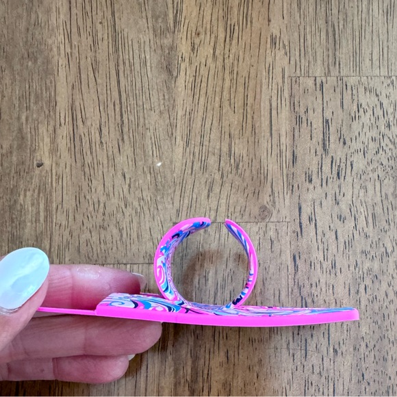 NWT Lilly Pulitzer Phone Card Case Raz Berry Flamingoals - Picture 6 of 8